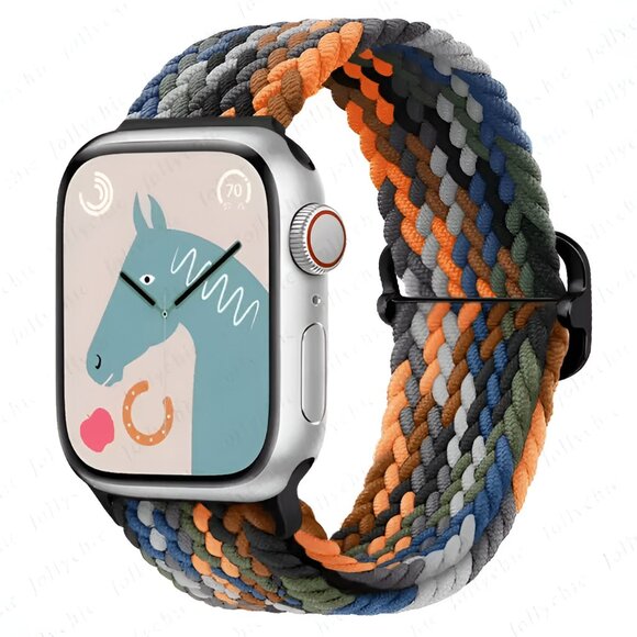 NEW Adjustable Braided Mix Strap Band For Apple Watch - Picture 1 of 3